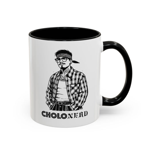 CholoNerd | Cholo with Glasses Mug | Chicano Mexican-American Art | Pop Culture-Inspired Products for the Chicano Community (11, 15oz)