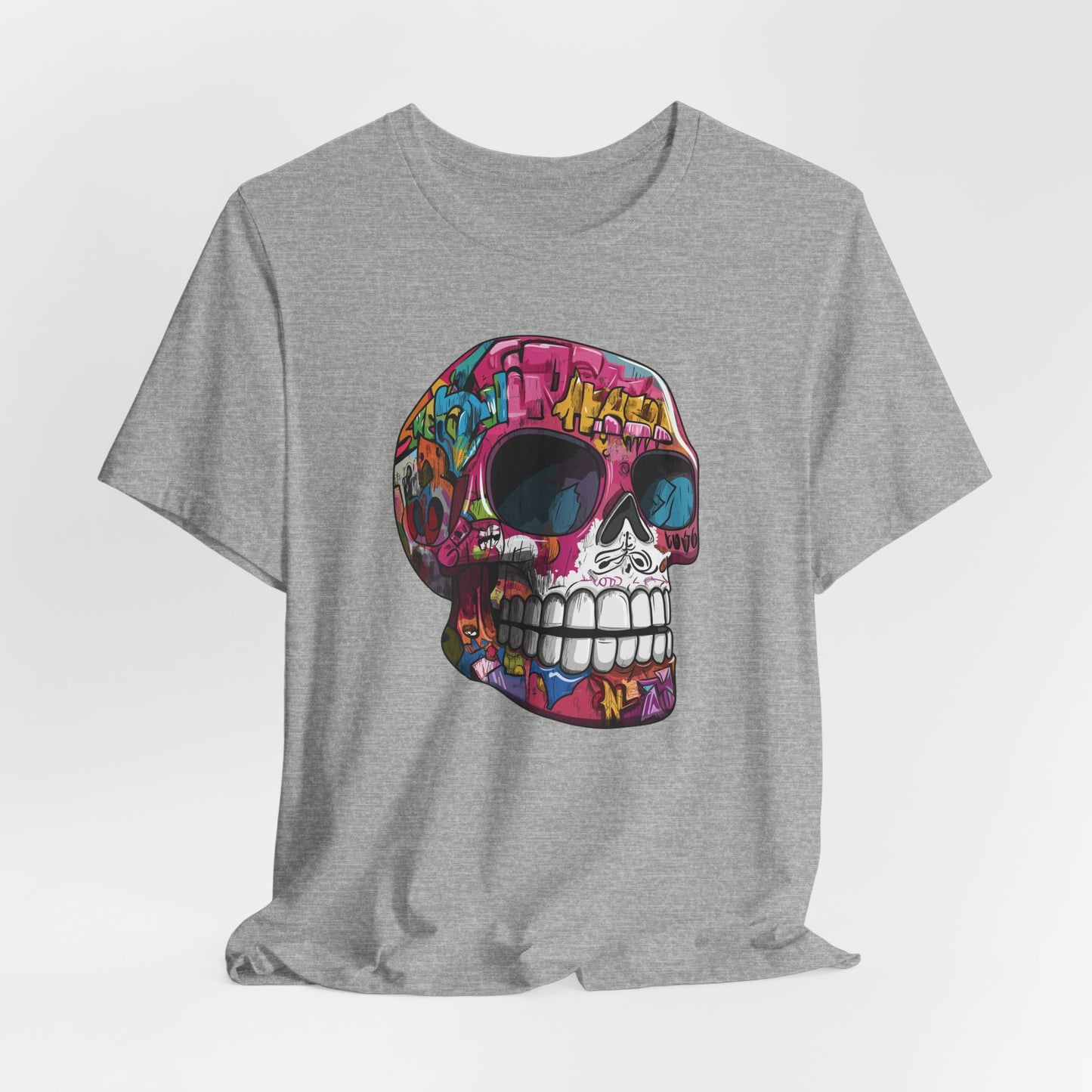 Graffiti Sugar Skull Unisex T-Shirt by CholoNerd