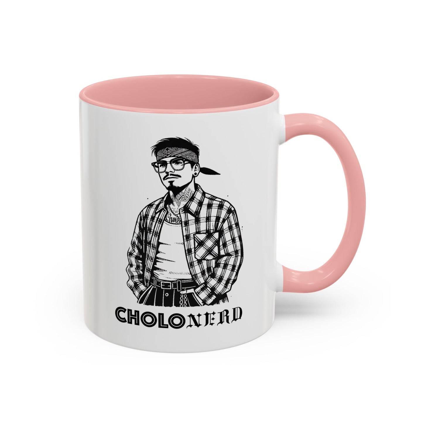 CholoNerd | Cholo with Glasses Mug | Chicano Mexican-American Art | Pop Culture-Inspired Products for the Chicano Community (11, 15oz)