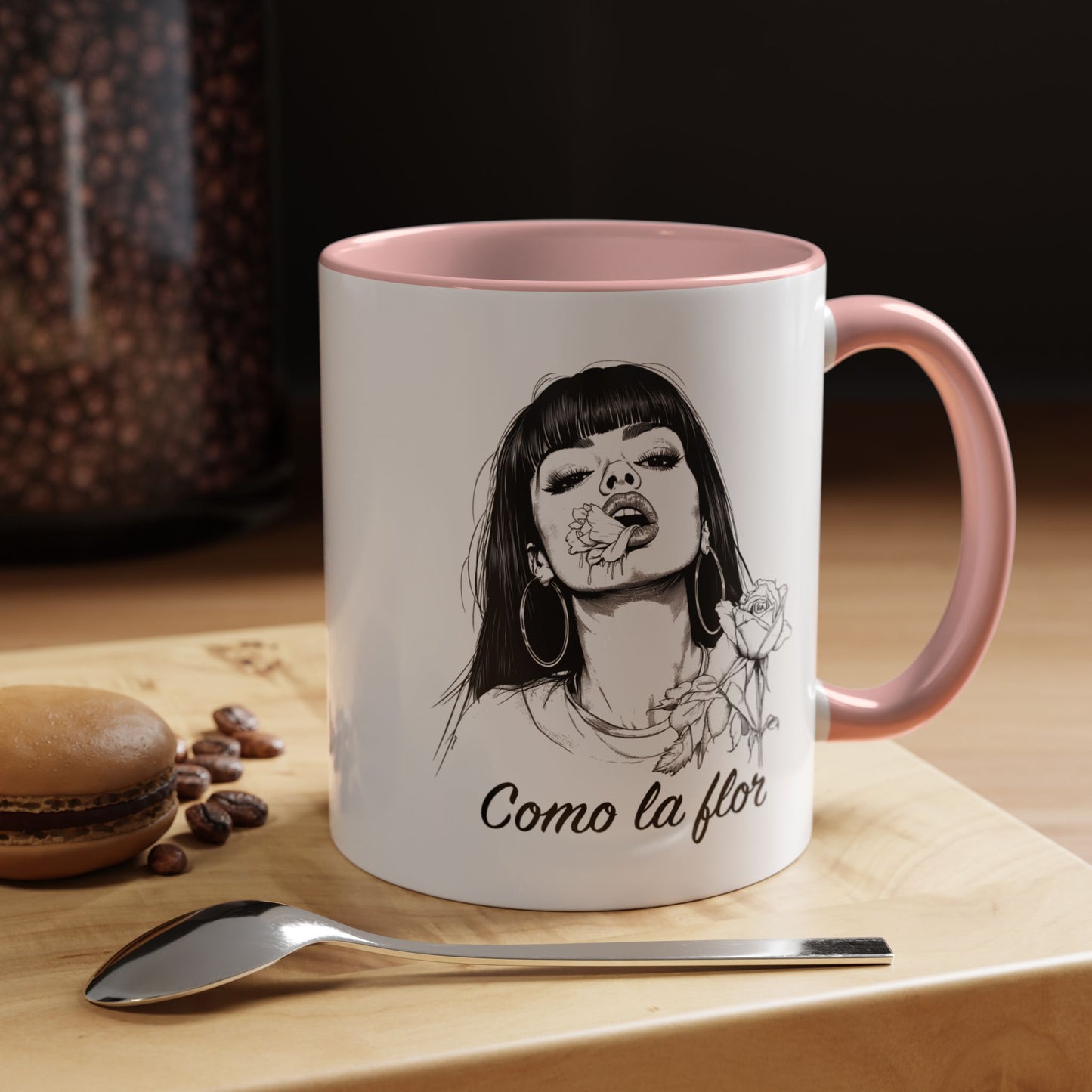 CholoNerd | Como La Flor Selena Mug | Chicano Mexican-American Art | Pop Culture-Inspired Products for the Chicano Community (11, 15oz)