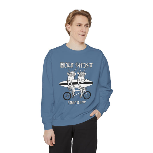 Holy Ghost Barber Unisex Garment-Dyed Sweatshirt