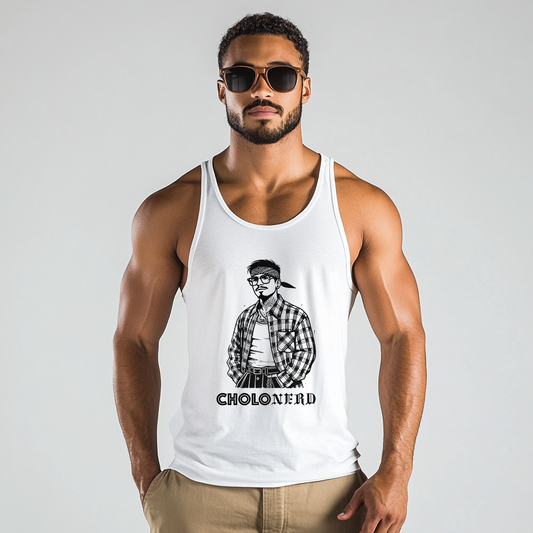 CholoNerd | Vato with Glasses Tank | Chicano Tank Top | Mexican-American Apparel | Chicano Nerd Culture | Where Street Meets Geek