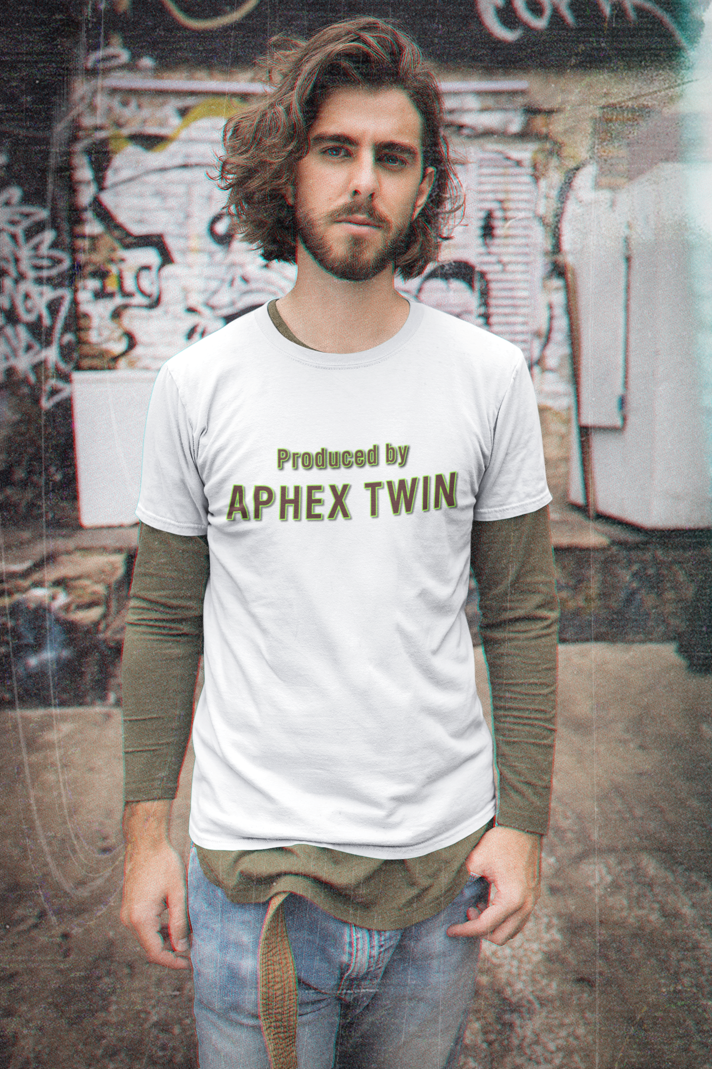 Produced by Aphex Twin T-Shirt - David Lynch Twin Peaks Font Design