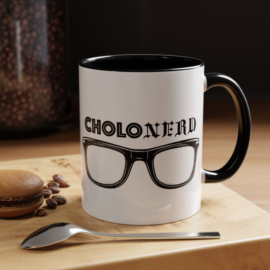 CholoNerd | Logo with Glasses Mug | Chicano Mexican-American Art | Pop Culture-Inspired Products for the Chicano Community (11, 15oz)