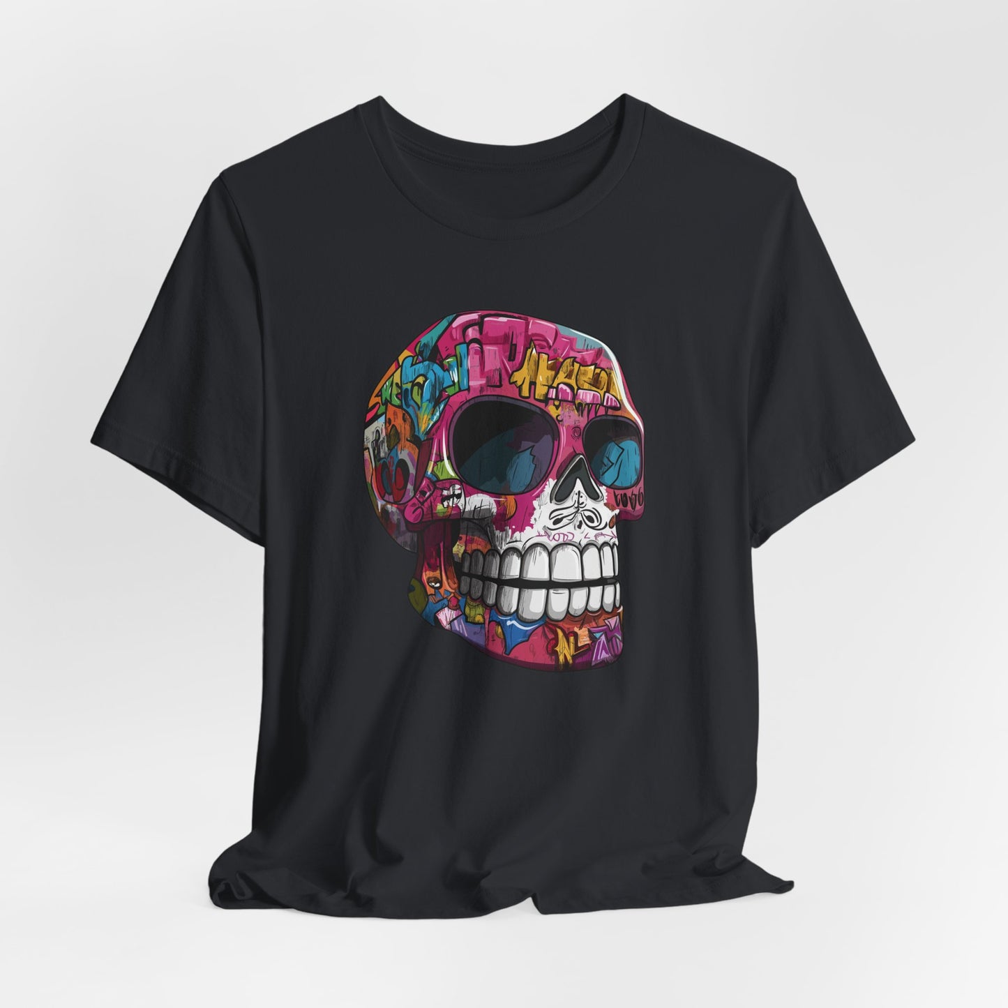 Graffiti Sugar Skull Unisex T-Shirt by CholoNerd