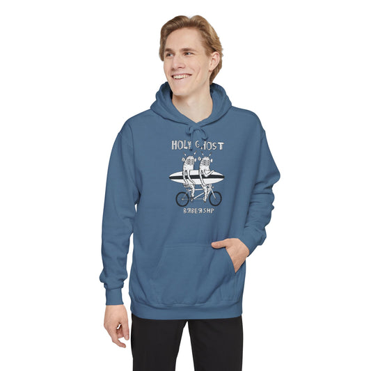 Holy Ghost Barber Unisex Garment-Dyed Hoodie