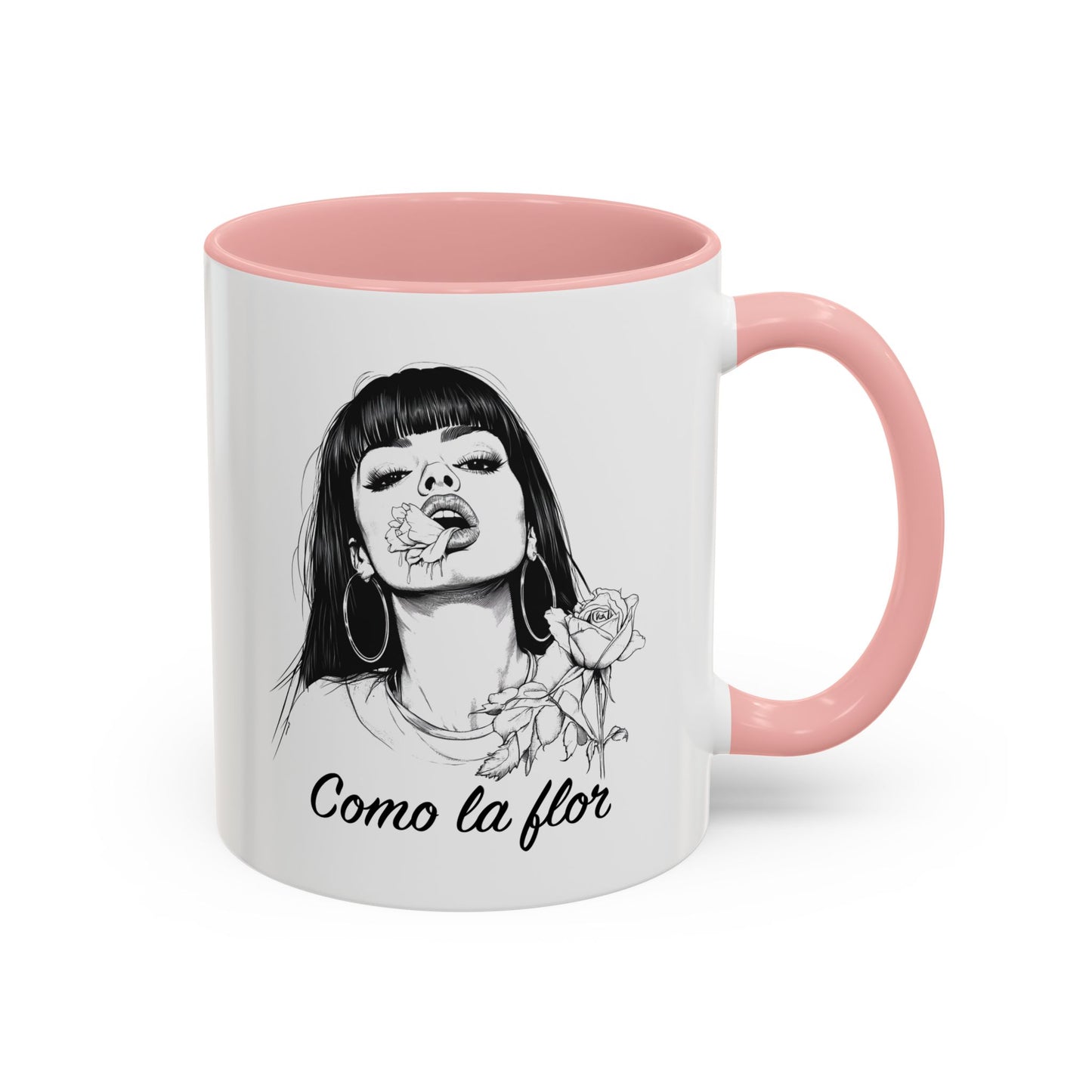 CholoNerd | Como La Flor Selena Mug | Chicano Mexican-American Art | Pop Culture-Inspired Products for the Chicano Community (11, 15oz)