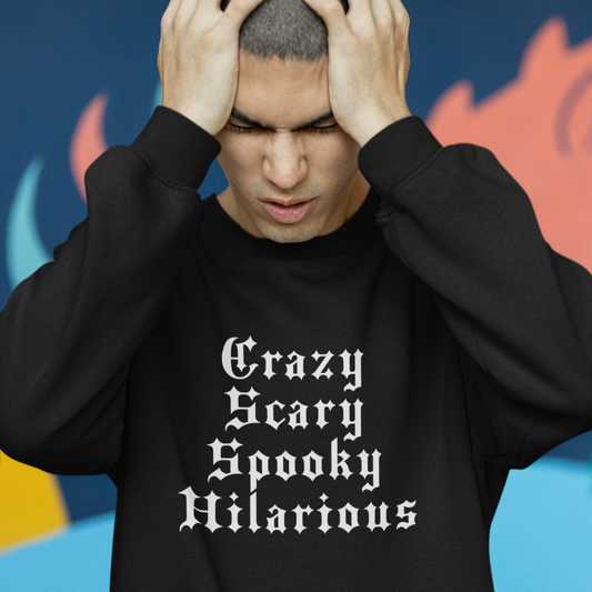 Crazy Scary Spooky Hilarious GNX Crewneck Sweatshirt by CholoNerd